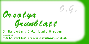 orsolya grunblatt business card